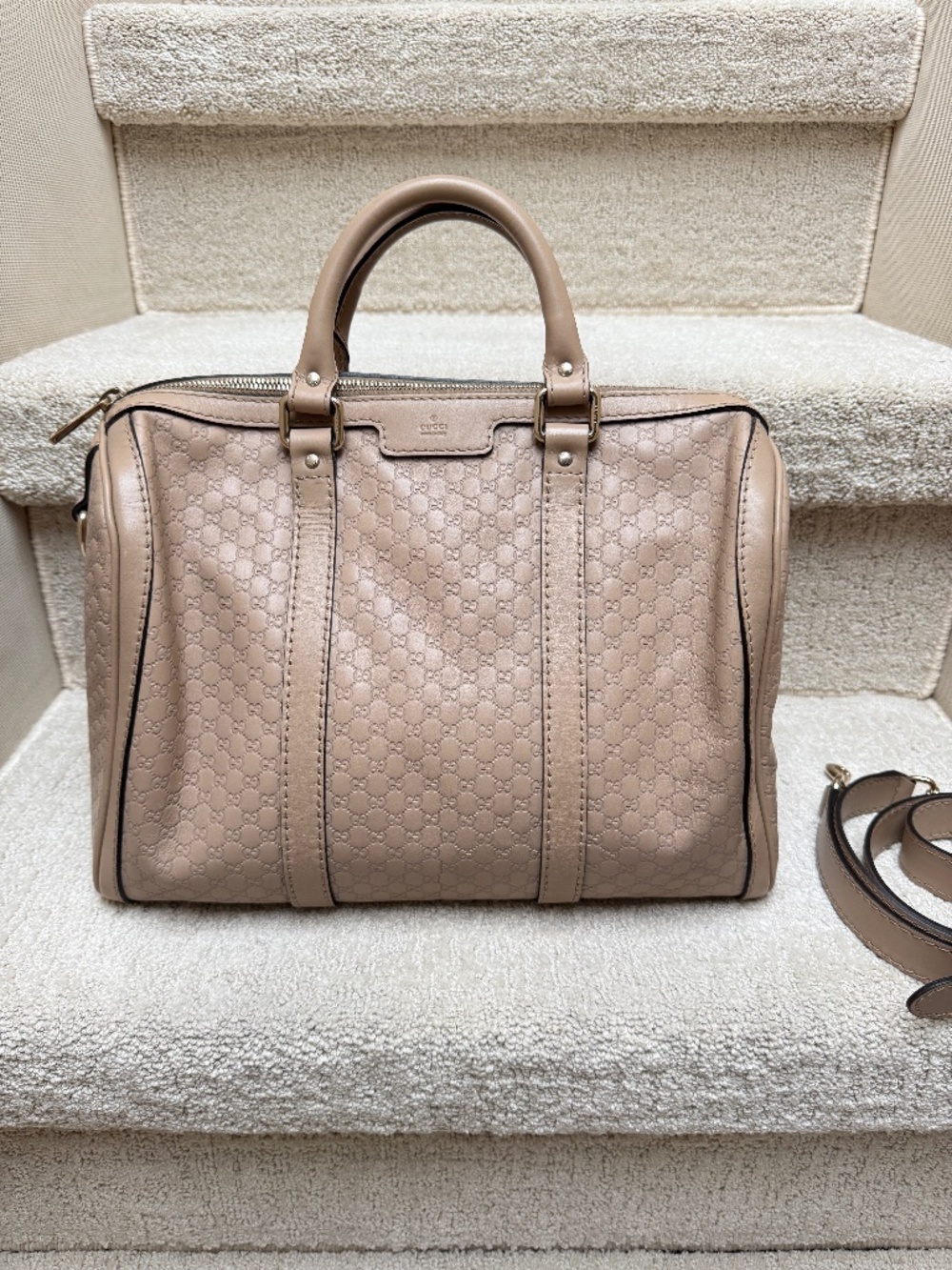 Gucci Guccissima Signature Boston in Beige